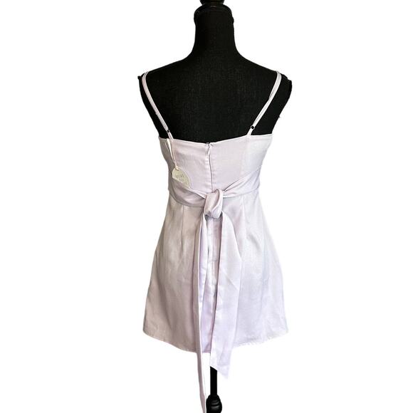 Revolve Lavender Slip Mini Dress Purple SMALL Milkmaid More to Come Y2K $77 NEW - Picture 6 of 8